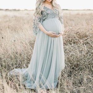 Lukalula 3X Sea Green Maternity Dress